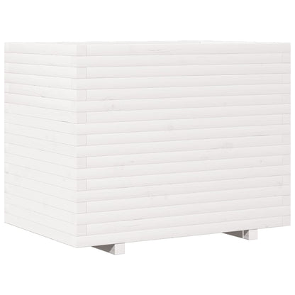 vidaXL Garden Planter White 90x60x72,5 cm Solid Wood Pine 5