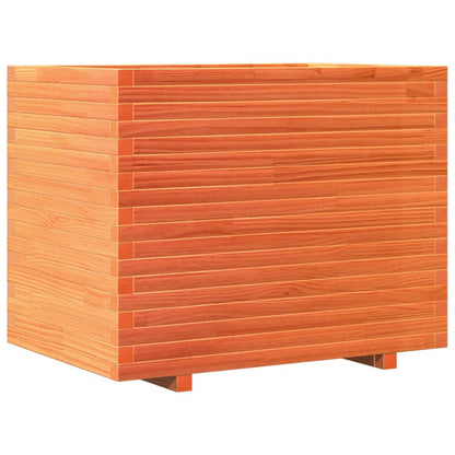 Garden Planter 50x50x72.5 cm Solid Wood Pine Stackable Wax Brown 90 cm 60 cm