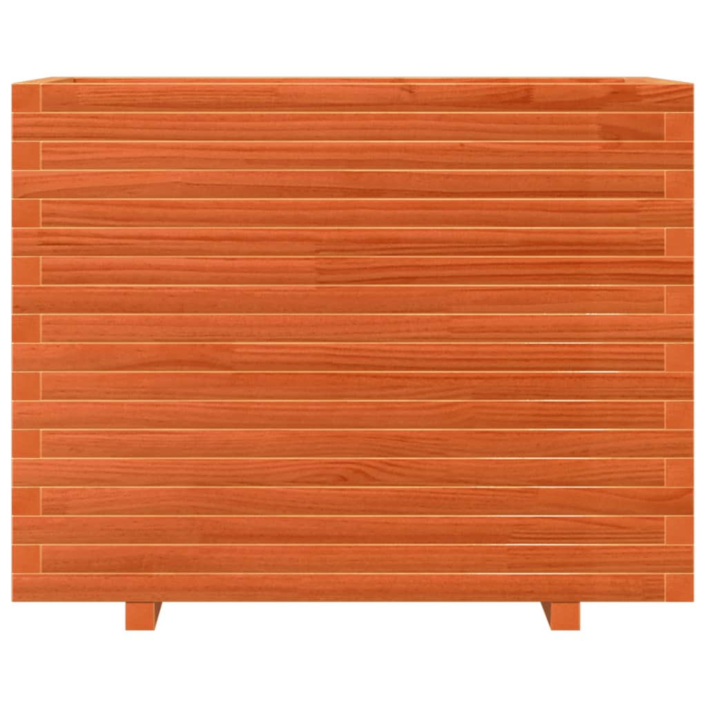 vidaXL Garden Planter Wax Brown 90x60x72,5 cm Solid Wood Pine 4