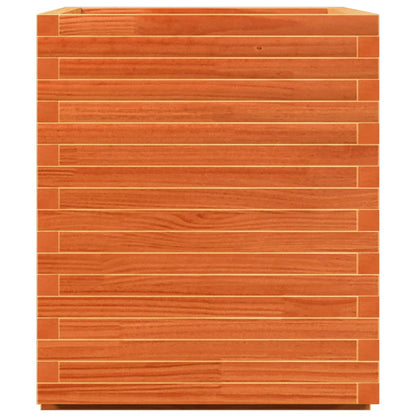 Garden Planter 50x50x72.5 cm Solid Wood Pine Stackable Wax Brown 90 cm 60 cm
