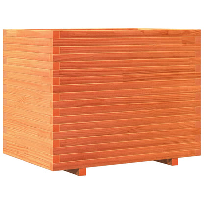 Garden Planter 50x50x72.5 cm Solid Wood Pine Stackable Wax Brown 90 cm 60 cm
