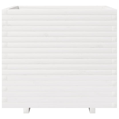 vidaXL Garden Planter White 80x80x72 cm Solid Wood Pine 5