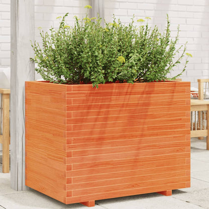 Garden Planter Solid Wood Pine Stackable Wax Brown Height 72 cm 90 cm 60 cm