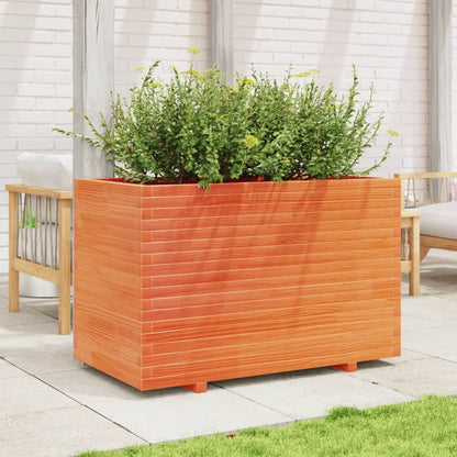 vidaXL Garden Planter Wax Brown 110x60x72 cm Solid Wood Pine 3