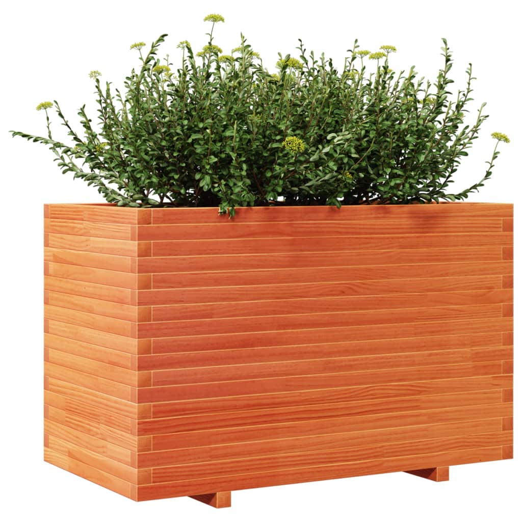vidaXL Garden Planter Wax Brown 110x60x72 cm Solid Wood Pine 4