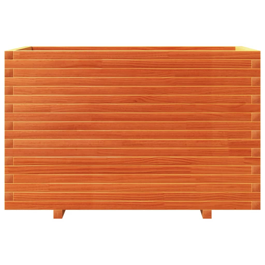 vidaXL Garden Planter Wax Brown 110x60x72 cm Solid Wood Pine 5