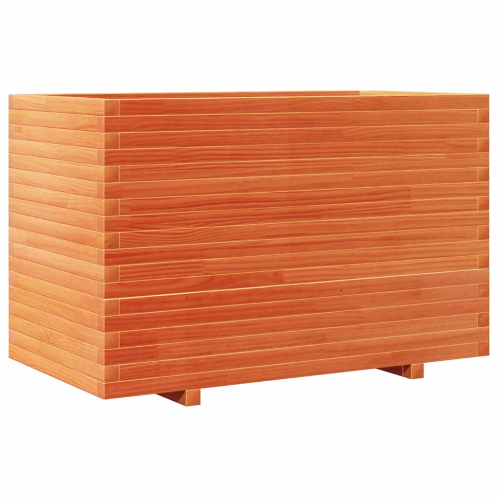 Garden Planter Solid Wood Pine Stackable Wax Brown Height 72 cm 110 cm 60 cm