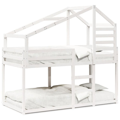 vidaXL Bunk Bed without Mattress White 80x200 cm Solid Wood Pine 2