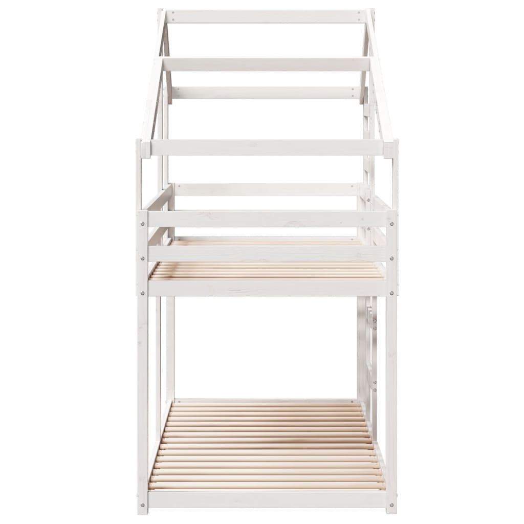 vidaXL Bunk Bed without Mattress White 80x200 cm Solid Wood Pine 5