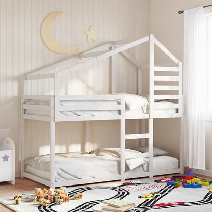 vidaXL Bunk Bed without Mattress White 80x200 cm Solid Wood Pine 1