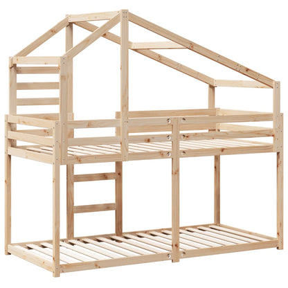 vidaXL Bunk Bed without Mattress 90x200 cm Solid Wood Pine 6