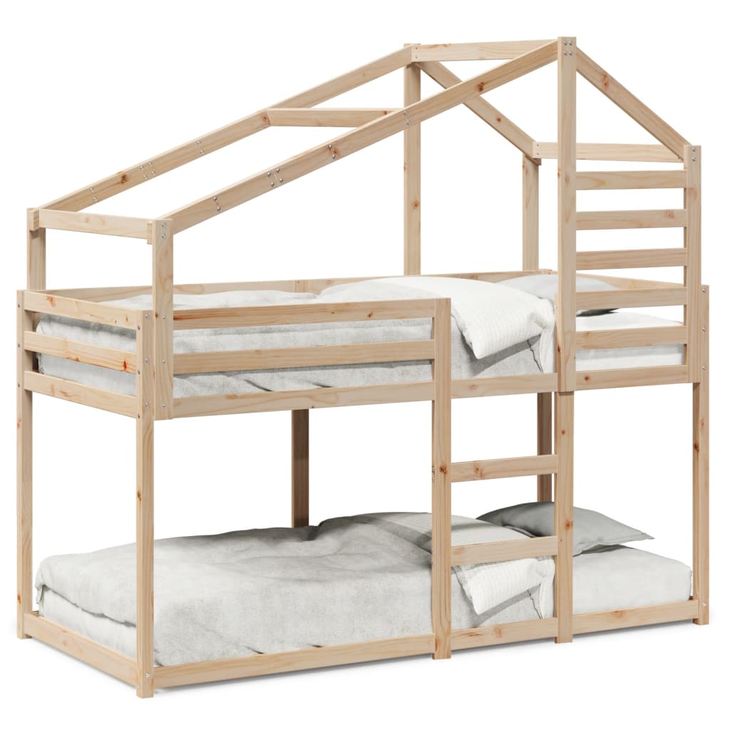 vidaXL Bunk Bed without Mattress 90x190 cm Single Solid Wood Pine 2