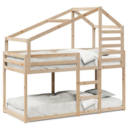 vidaXL Bunk Bed without Mattress 90x190 cm Single Solid Wood Pine 2