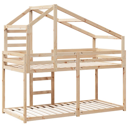 vidaXL Bunk Bed without Mattress 90x190 cm Single Solid Wood Pine 6