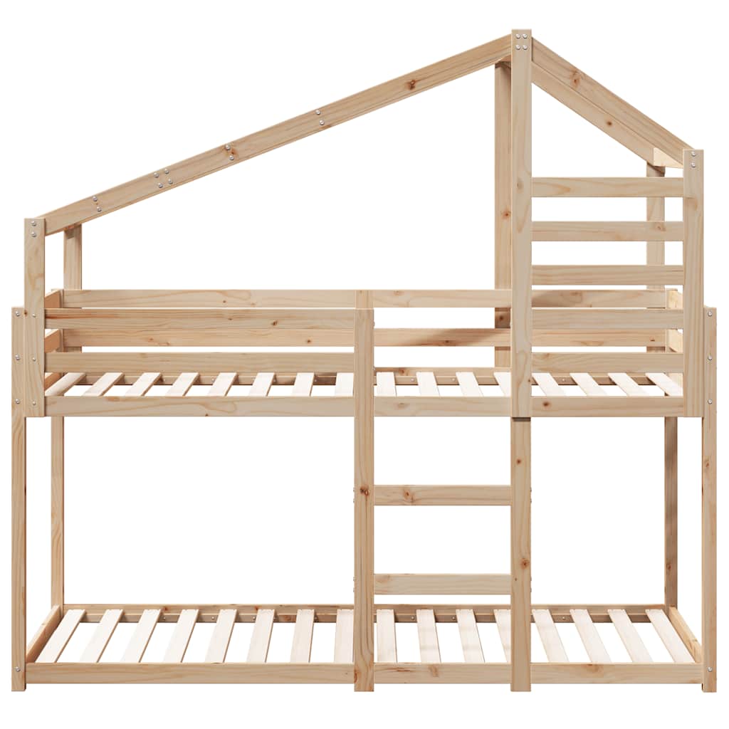 vidaXL Bunk Bed without Mattress 90x200 cm Solid Wood Pine 4