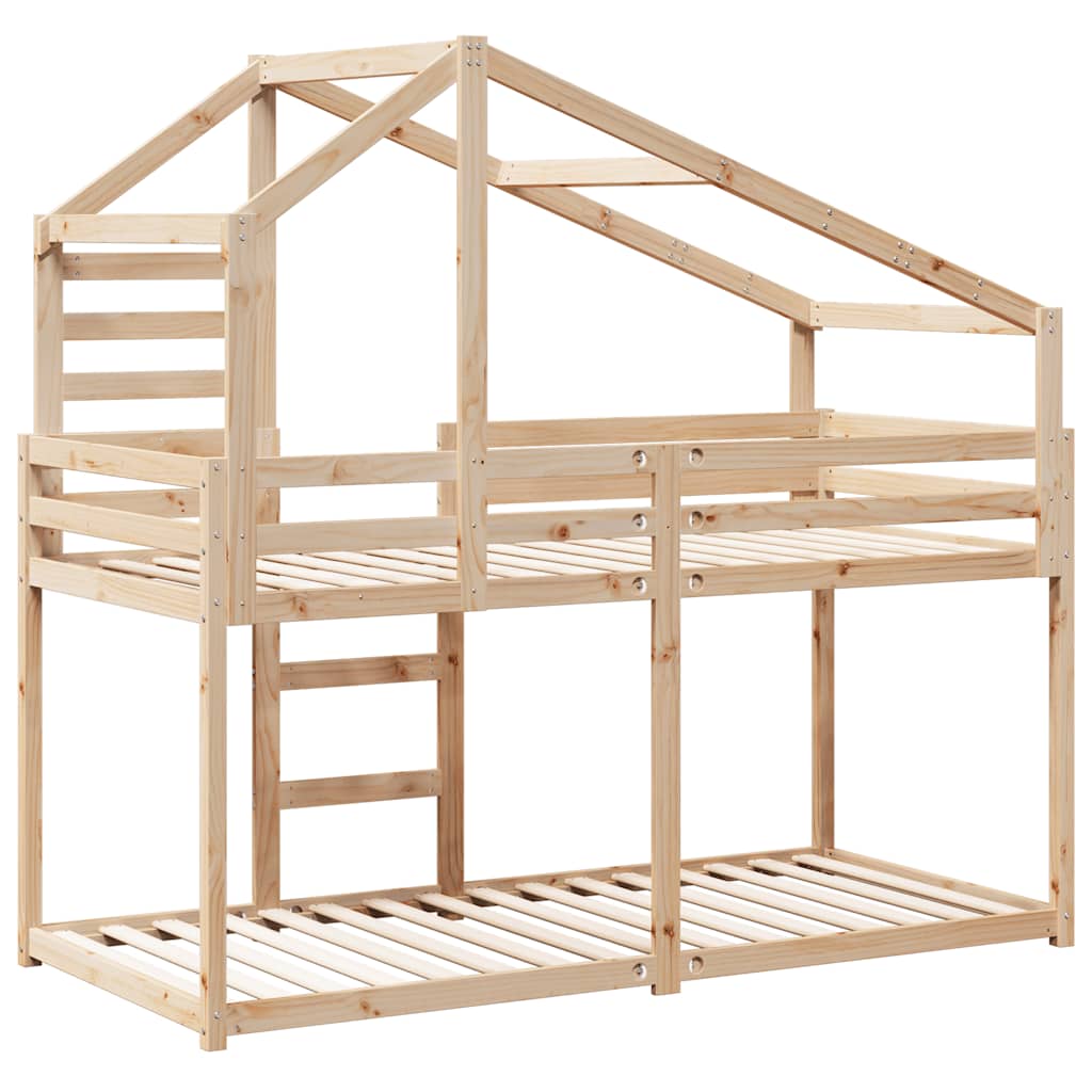 vidaXL Bunk Bed without Mattress 90x200 cm Solid Wood Pine 6