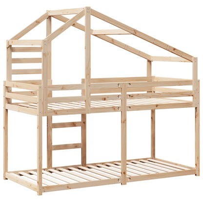 vidaXL Bunk Bed without Mattress 90x200 cm Solid Wood Pine 6