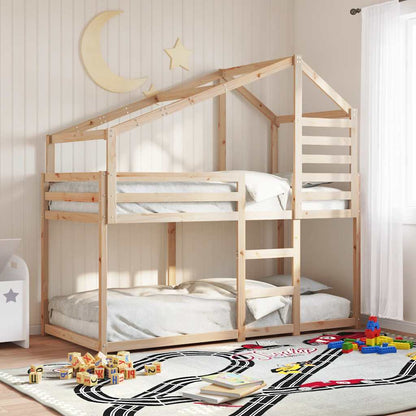 vidaXL Bunk Bed without Mattress 90x200 cm Solid Wood Pine 1