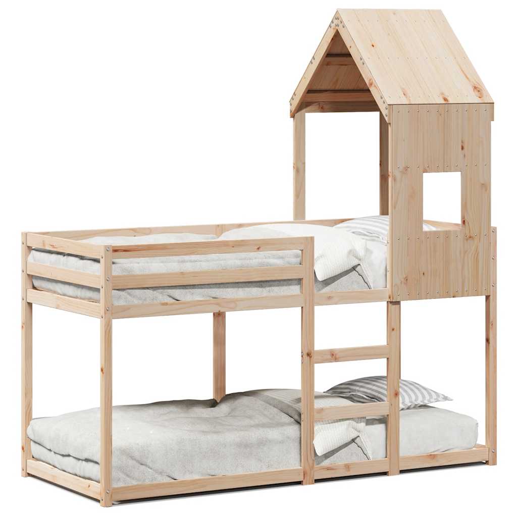 vidaXL Bunk Bed without Mattress 80x200 cm Solid Wood Pine 2