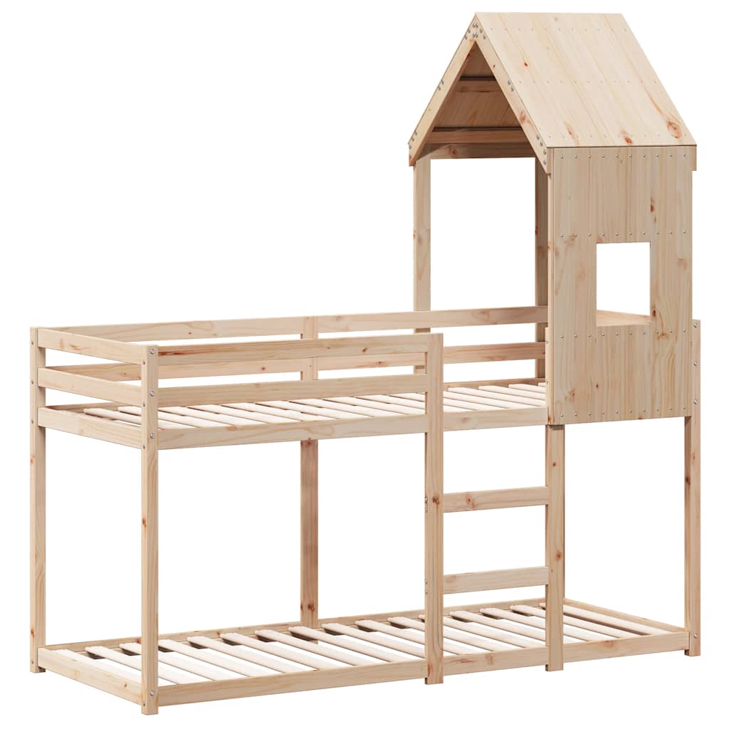 vidaXL Bunk Bed without Mattress 80x200 cm Solid Wood Pine 3