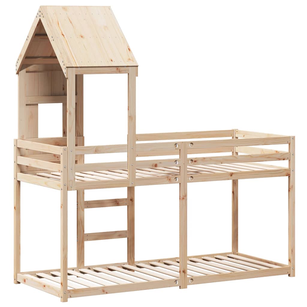 vidaXL Bunk Bed without Mattress 80x200 cm Solid Wood Pine 6