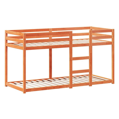vidaXL Bunk Bed without Mattress Wax Brown 90x200 cm Solid Wood Pine 5