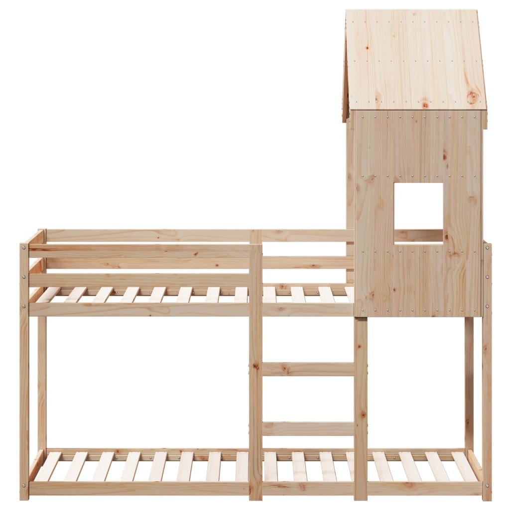 vidaXL Bunk Bed without Mattress 90x200 cm Solid Wood Pine 4