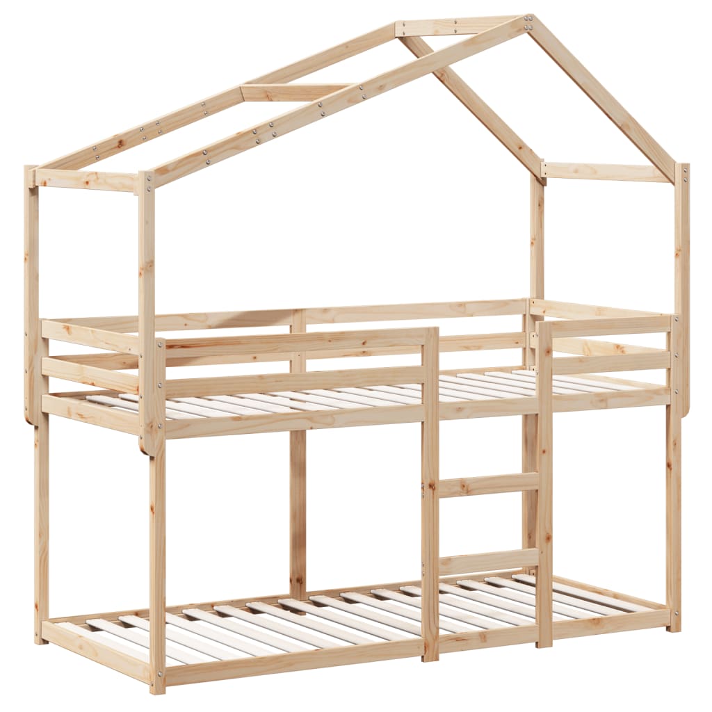 vidaXL Bunk Bed without Mattress 90x200 cm Solid Wood Pine 3