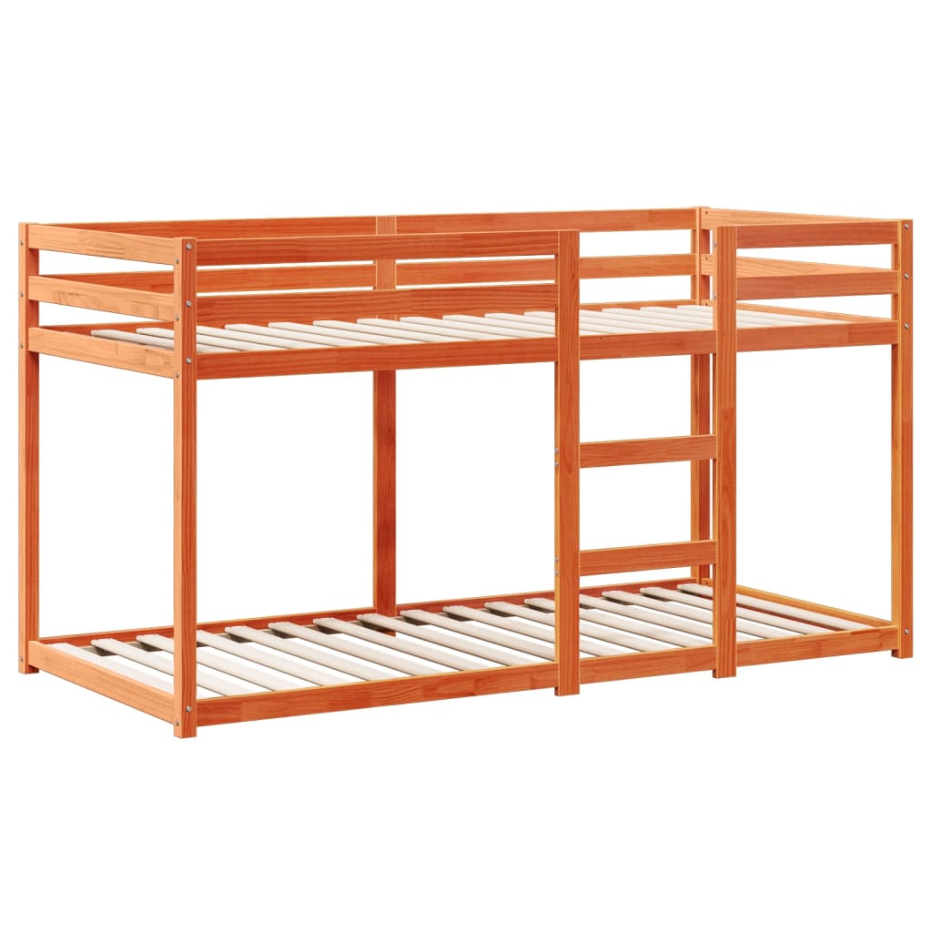 vidaXL Bunk Bed without Mattress Wax Brown 90x200 cm Solid Wood Pine 5