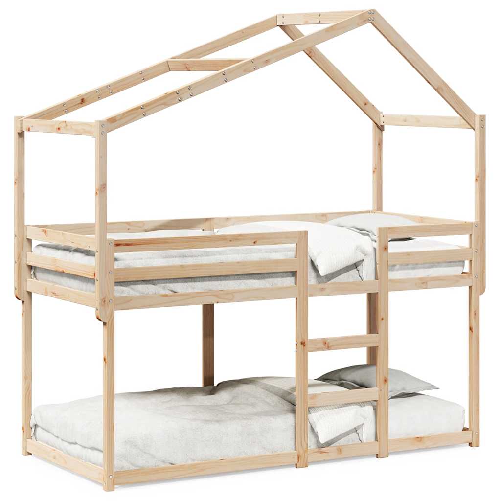 vidaXL Bunk Bed without Mattress 90x200 cm Solid Wood Pine 2