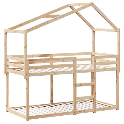 vidaXL Bunk Bed without Mattress 90x200 cm Solid Wood Pine 3