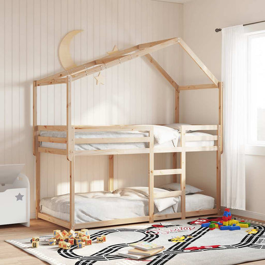 vidaXL Bunk Bed without Mattress 90x200 cm Solid Wood Pine 1