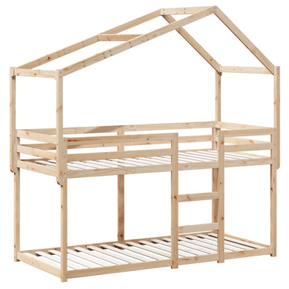 vidaXL Bunk Bed without Mattress 90x190 cm Single Solid Wood Pine 3