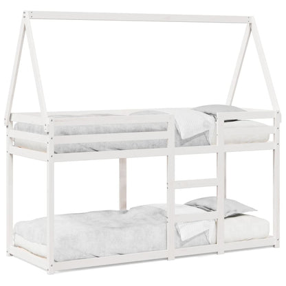 vidaXL Bunk Bed without Mattress White 80x200 cm Solid Wood Pine 2