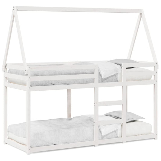 vidaXL Bunk Bed without Mattress White 80x200 cm Solid Wood Pine 2