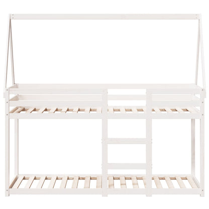 vidaXL Bunk Bed without Mattress White 80x200 cm Solid Wood Pine 4