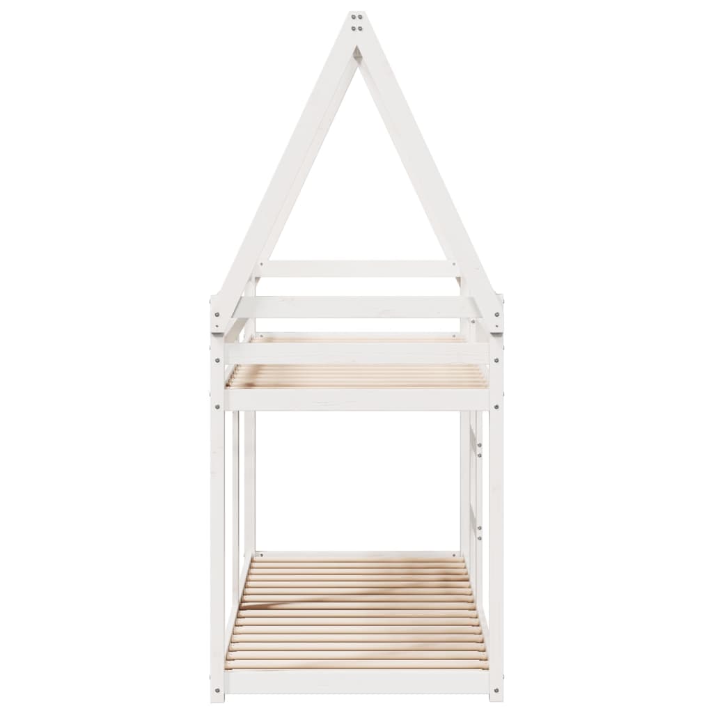 vidaXL Bunk Bed without Mattress White 80x200 cm Solid Wood Pine 5