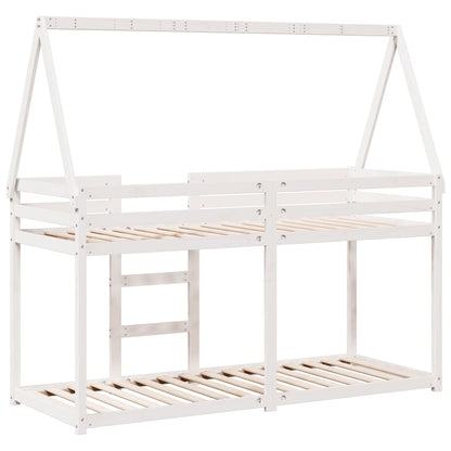 vidaXL Bunk Bed without Mattress White 80x200 cm Solid Wood Pine 6