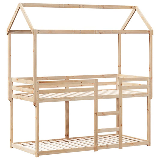 vidaXL Bunk Bed without Mattress 90x200 cm Solid Wood Pine 2