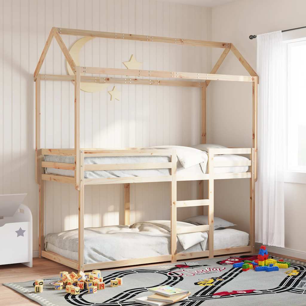 vidaXL Bunk Bed without Mattress 90x200 cm Solid Wood Pine 3