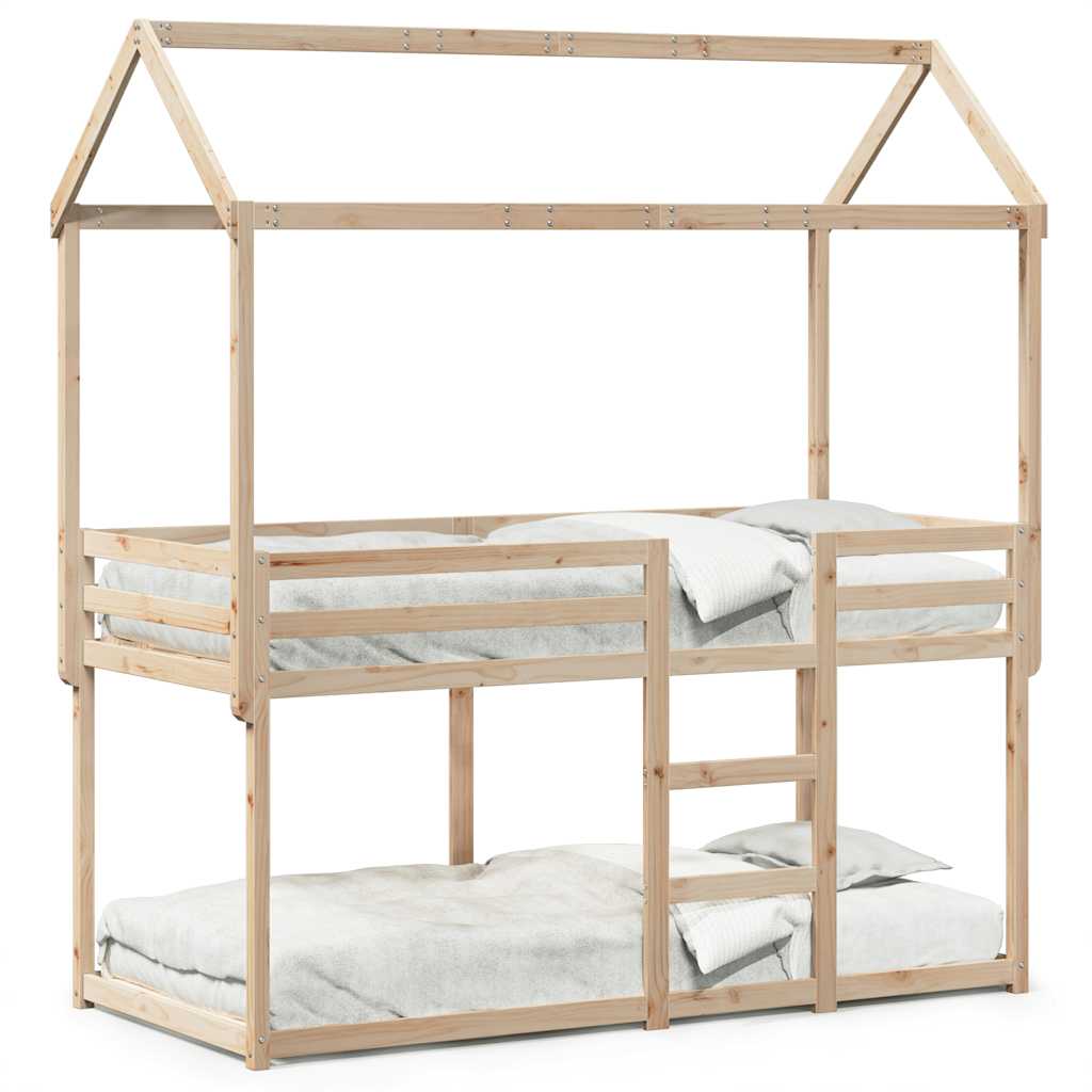 vidaXL Bunk Bed without Mattress 90x200 cm Solid Wood Pine 1