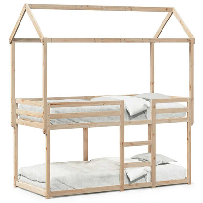 vidaXL Bunk Bed without Mattress 90x200 cm Solid Wood Pine 1