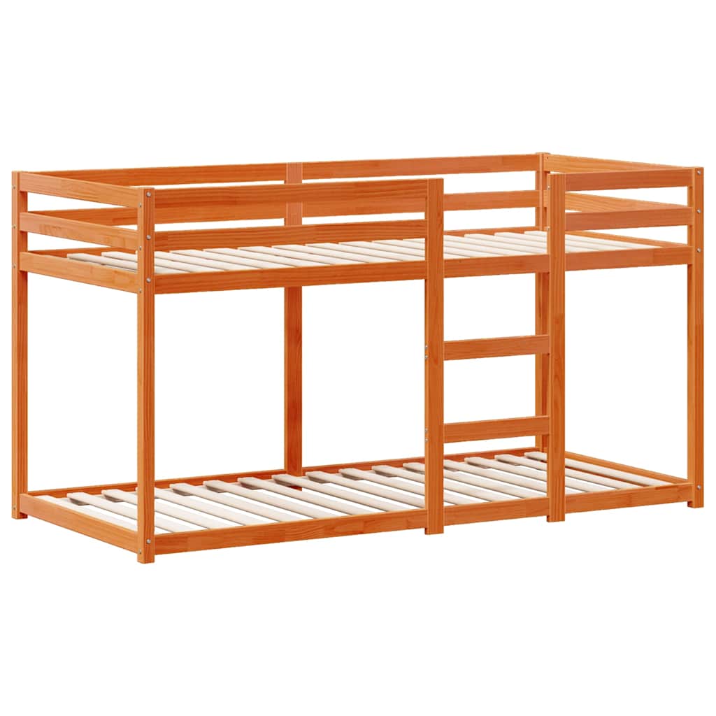 vidaXL Bunk Bed without Mattress Wax Brown 90x200 cm Solid Wood Pine 5