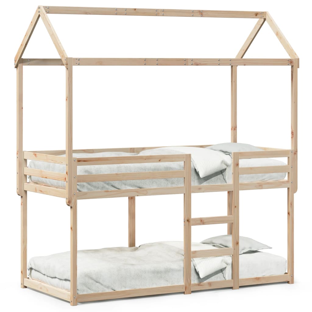 vidaXL Bunk Bed without Mattress 90x200 cm Solid Wood Pine 2
