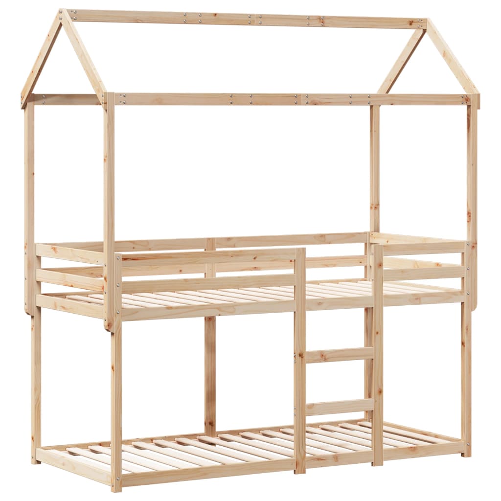 vidaXL Bunk Bed without Mattress 90x200 cm Solid Wood Pine 3