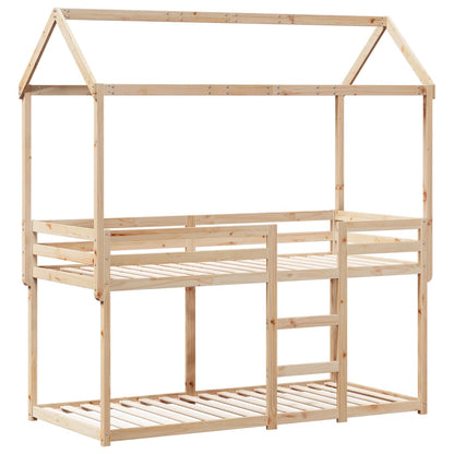 vidaXL Bunk Bed without Mattress 90x200 cm Solid Wood Pine 3
