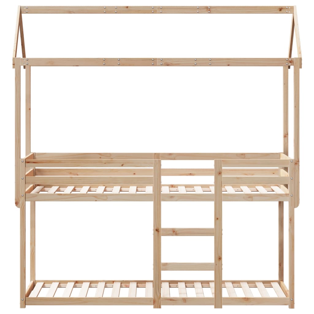 vidaXL Bunk Bed without Mattress 90x200 cm Solid Wood Pine 4