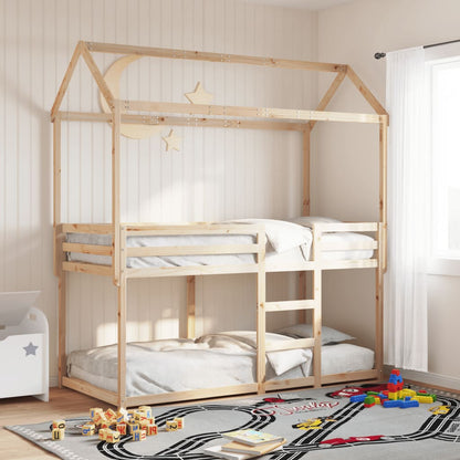 vidaXL Bunk Bed without Mattress 90x200 cm Solid Wood Pine 1