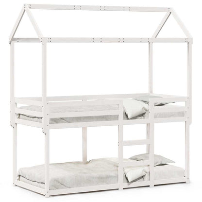 vidaXL Bunk Bed without Mattress White 80x200 cm Solid Wood Pine 2