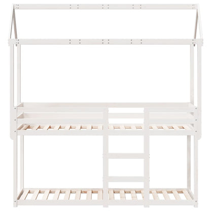 vidaXL Bunk Bed without Mattress White 80x200 cm Solid Wood Pine 4